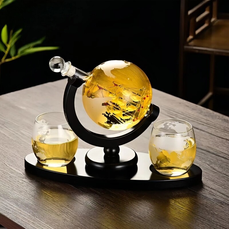 ชุดขวดไวน์ทรงกลมตกแต่งพร้อมขาต - Home Bar Set บทวิจารณ์และราคา